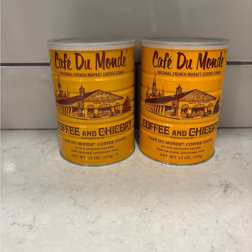 EMPTY Cafe Du Monde Coffee Cans- Set of 2